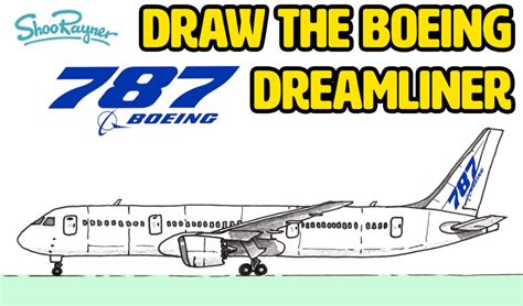 How to draw a BOEING 787 DREAMLINER – Spoken .